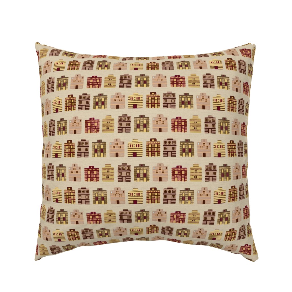 Minoan houses on bone linen weave by Su_G_©SuSchaefer