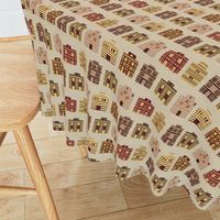 Minoan houses on bone linen weave by Su_G_©SuSchaefer