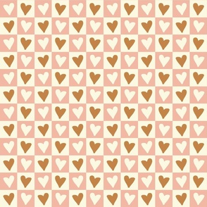 terra cotta pink ivory hearts valentines baby girl love terriconraddesigns