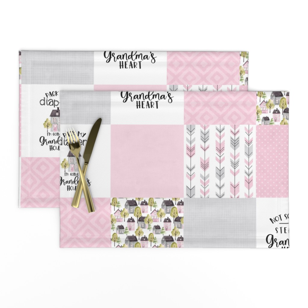 Pack My Diapers//Grandma//Pink - Wholecloth Cheater Quilt 