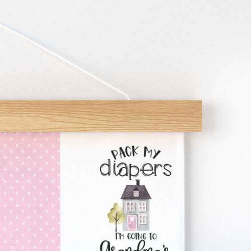 Pack My Diapers//Grandma//Pink - Wholecloth Cheater Quilt 