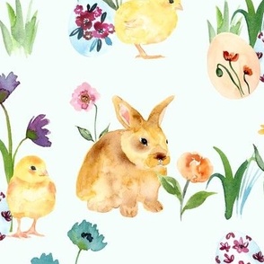 easter bunnies & chicks & eggs