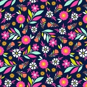 Folksy Floral- Small Scale Brights