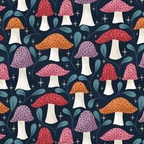 Animal Print Mushrooms | Pink