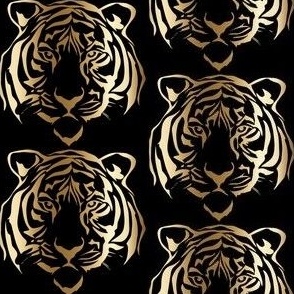 Gold Tiger on Black