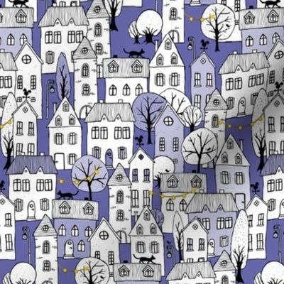 handdrawn houses - very peri