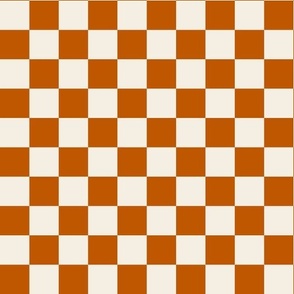 Checkerboard - Burnt Orange & Cream