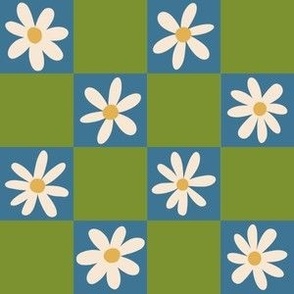 Daisy Checkerboard Sea Greenery