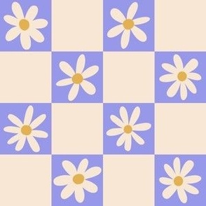 Daisy Checkerboard - Periwinkle