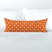 Daisy Checkerboard - Mango & Coral Pink