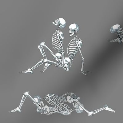 Skeleton Love on Grey