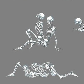 Skeleton Love on Grey