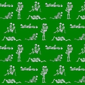 Skeleton Love on Green - small