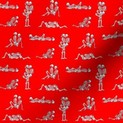Skeleton Love on Red - small