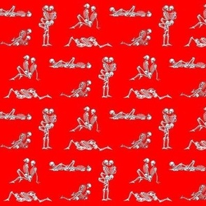Skeleton Love on Red - small