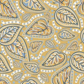 Autumn leaves seamless pattern