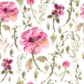 Watercolor peonies - Grace Lynn Collection