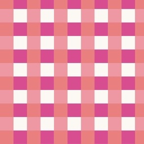 3x3 Bright pink gingham check 