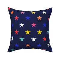 Multicolored Stars Large- Intergalactic Adventure- Night Sky- Space Travel- Geometric- Polka Dots