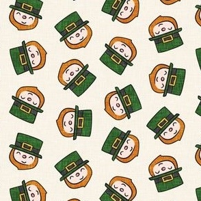 (small scale) Cute Leprechauns - cream - St Patrick's Day - LAD22