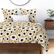 Poppy Dot - Graphic Floral Dot Golden Yellow Jumbo Scale
