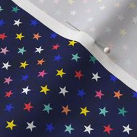 Multicolored Stars Mini- Intergalactic Adventure- Night Sky- Space Travel- Geometric- Polka Dots