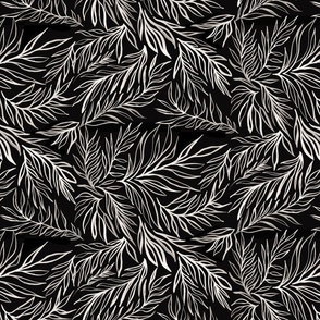 Botanical Leaf (Black Ground)