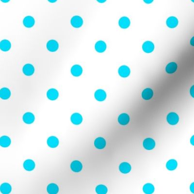 Turquoise Blue Polka Dots