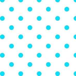 Turquoise Blue Polka Dots