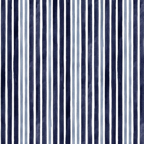 Watercolor Stripe (Navy / Blue / White)