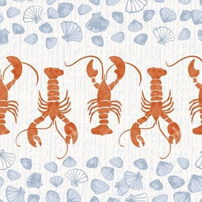 (L) Lazy Maine Lobsters and Watercolor Seashells
