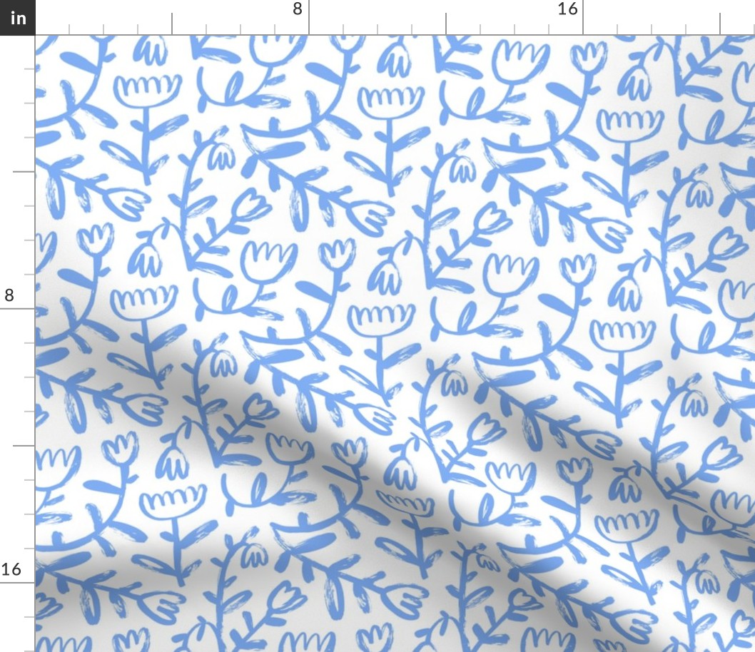 Blue geometric pattern (on white)