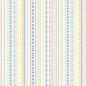 Multicolored Space Stripes Small on White Background- Intergalactic Adventure- Night Sky- Space Travel- 80s Vintage- Arcade Games- Videogames- Playroom- Kidcore- Kids- Children Bedroom