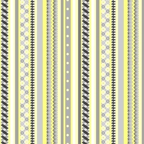 Yellow and Gray Neutral Geometric Stripe Pattern