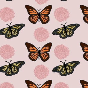 Girly Pink Butterfly Pattern by Courtney Graben