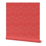 herringbone feathers bright red