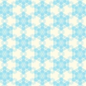 Vintage Blue and Ivory Abstract 2