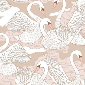 Swans {Cotton} large