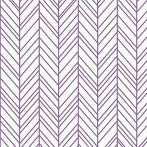 herringbone feathers amethyst purple and white