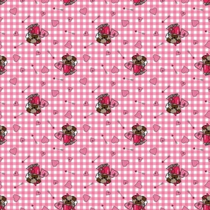 Good Bye Puggy Valentine Gingham