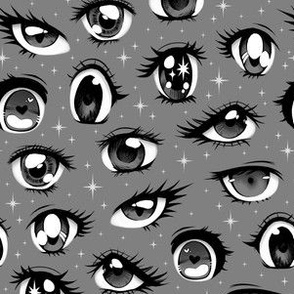  Shojo Anime Eyes Gray