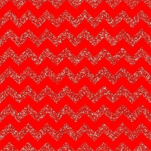 Glittered zigzag red on red