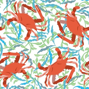 (Large) Dancing Crabs - white