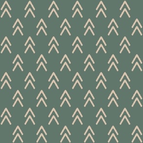 Arrows - Boho Green Batik Design - Organic and geometric Shapes