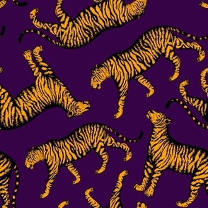 Tigers (Dark Purple and Marigold)