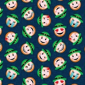 (small scale) leprechaun emojis - navy - LAD22