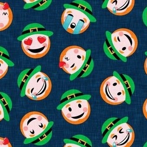 leprechaun emojis - navy - LAD22
