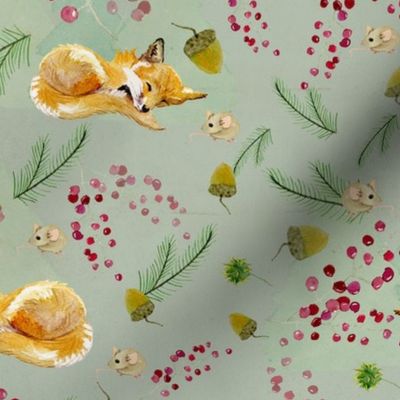 Sleepy Little Fox - part of Woodland Animals Collection