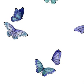 Small Watercolor Butterflies