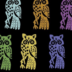 Owls Block Prints